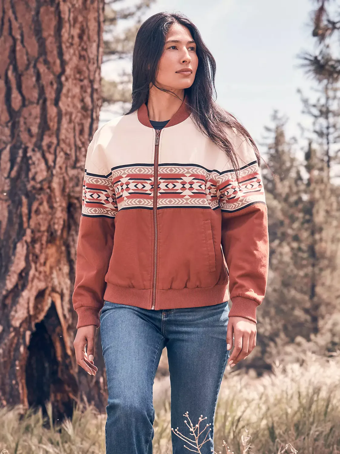Wrangler Bomber Jacket Womens - Cream