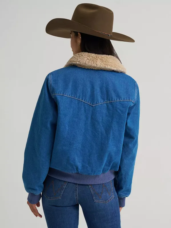 Wrangler Retro Denim Bomber Jacket