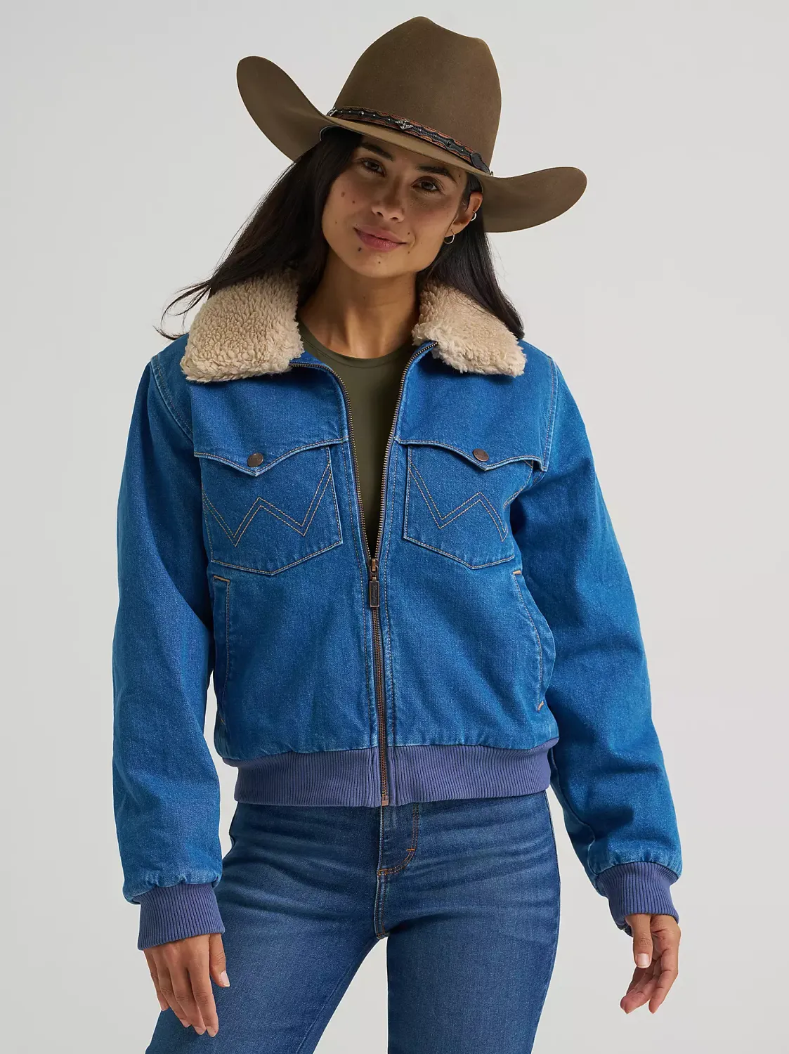 Wrangler Retro Denim Bomber Jacket