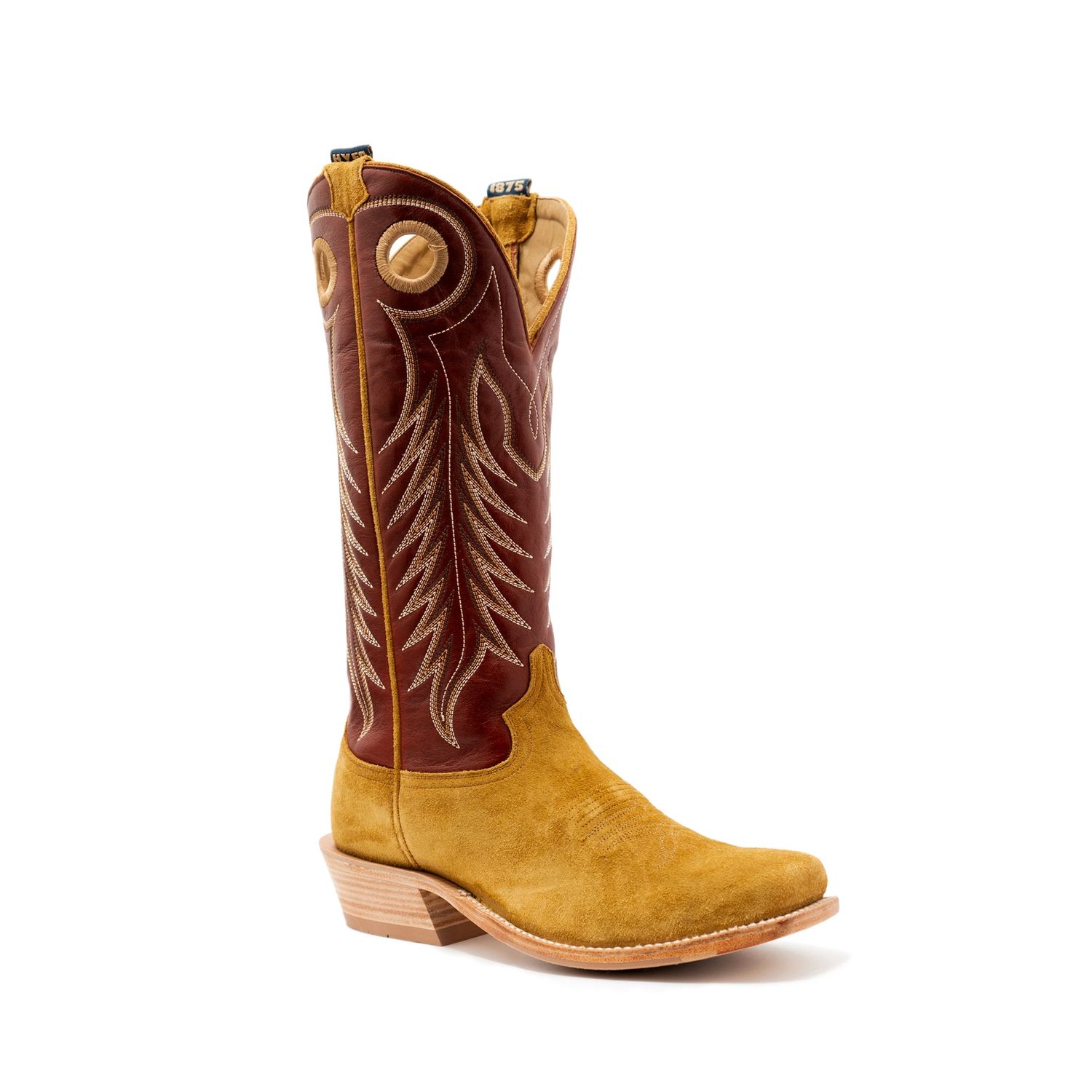 Hyer Mens Caldwell Bronze Napped Roughout Rich Walnut Cowhide