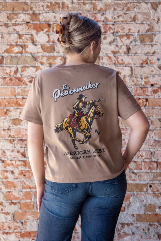 Peacemaker 2.0 Womens Vintage Brown Tee - Arden Collective