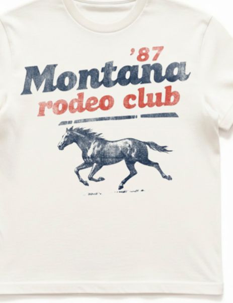 87 Rodeo Club Tee Womens Vintage White - Arden Collective
