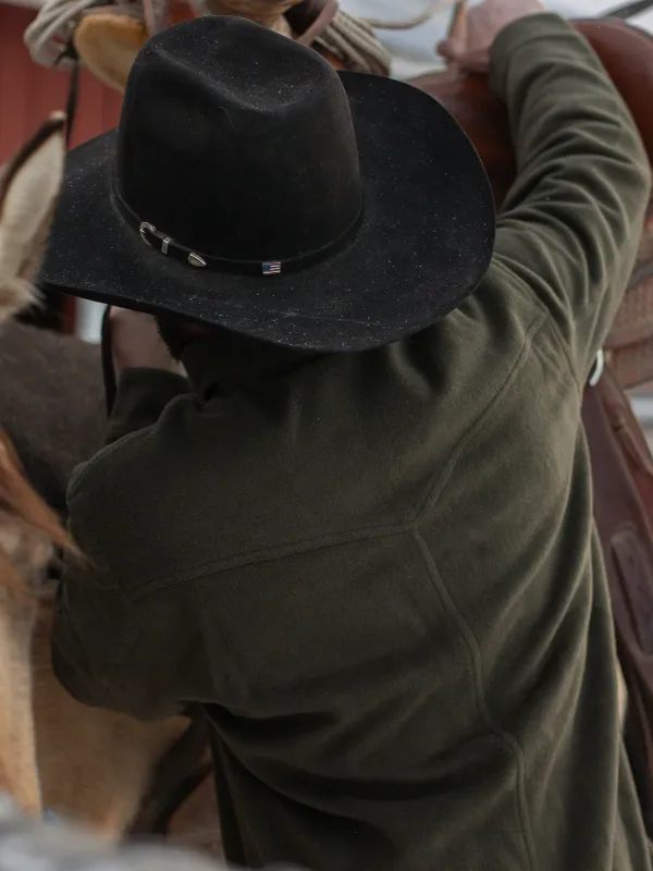 Men's Wool Overshirt - Olive