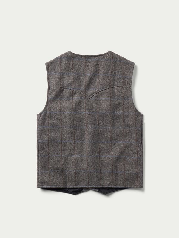 Men's McAllin Wool Vest - Heather Gray Windowpane