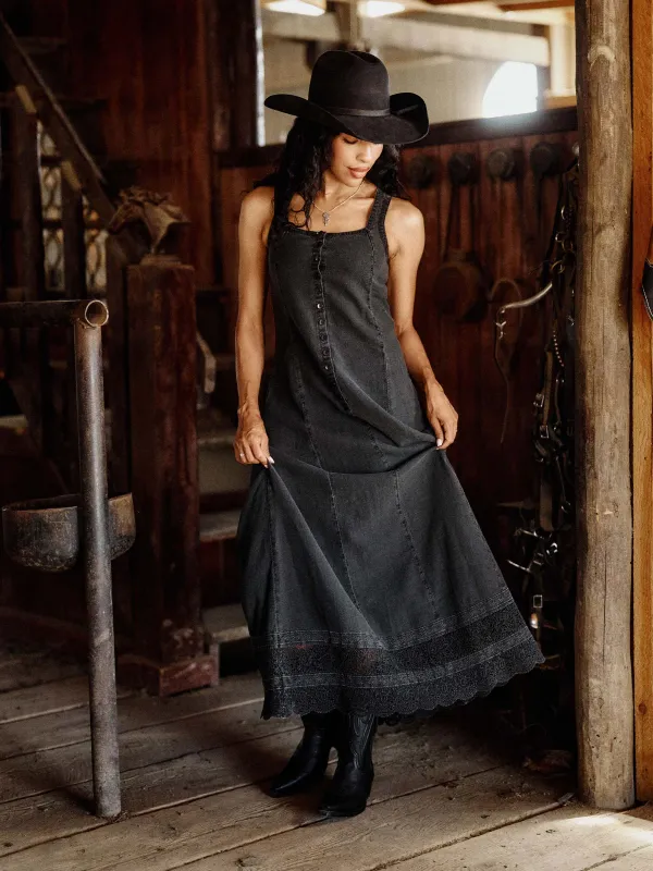 Women's Victoria Dress - Washed Black