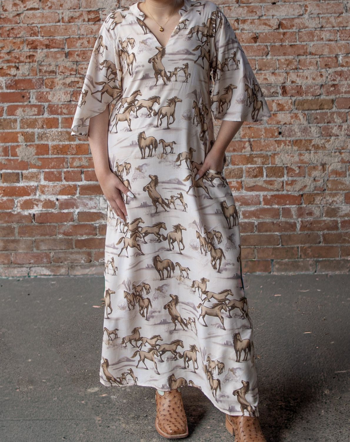 Womens Lauren Dress Long - Sand