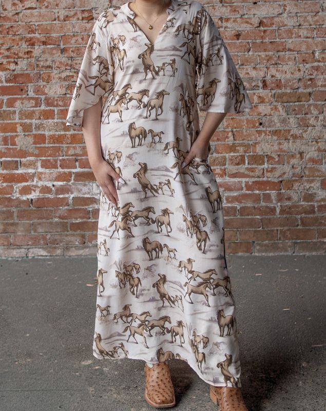 Womens Lauren Dress Long - Sand