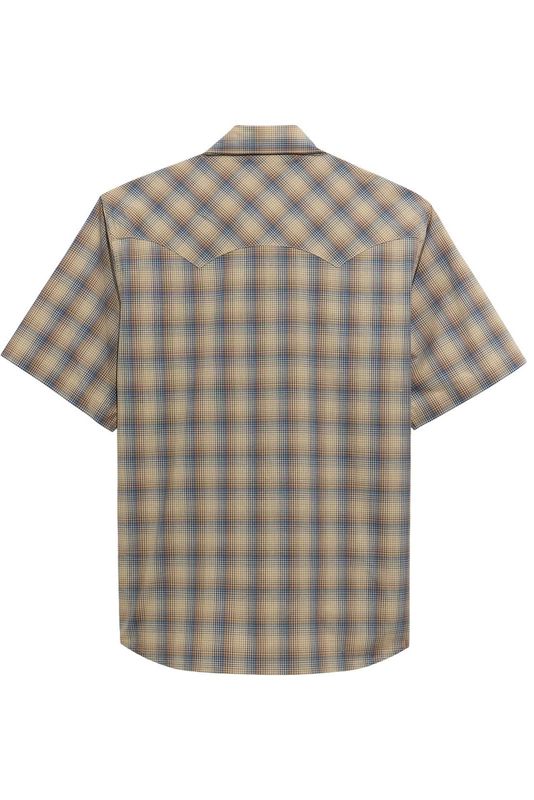 Wrangler Retro Men's Short Sleeve Shirt Modern Fit - Brown