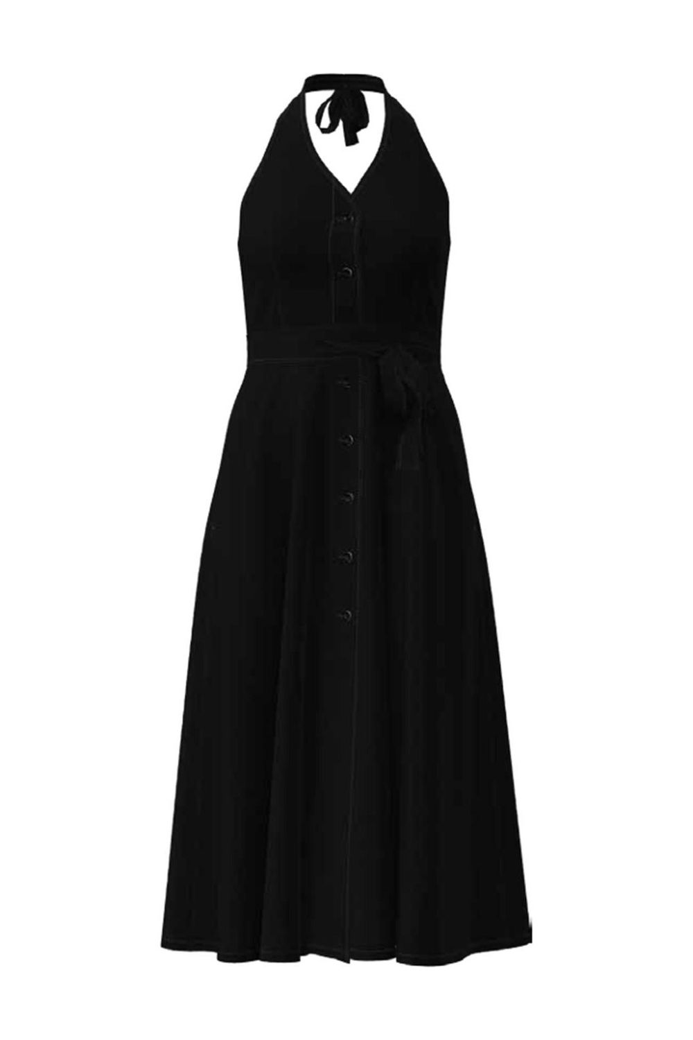 Lee X Marilyn Monroe Halter Dress - Black Beauty