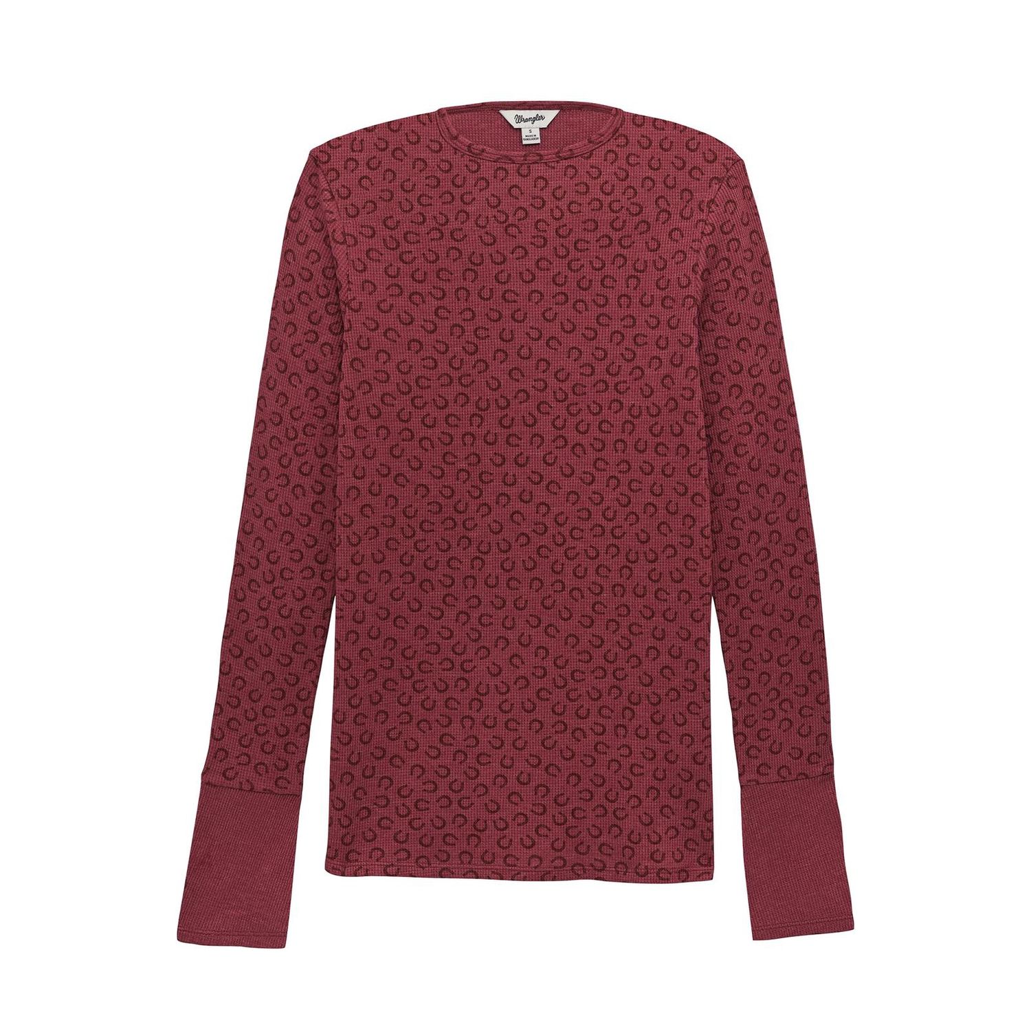 Wrangler Retro® Vintage Western Knit Top - Burgundy