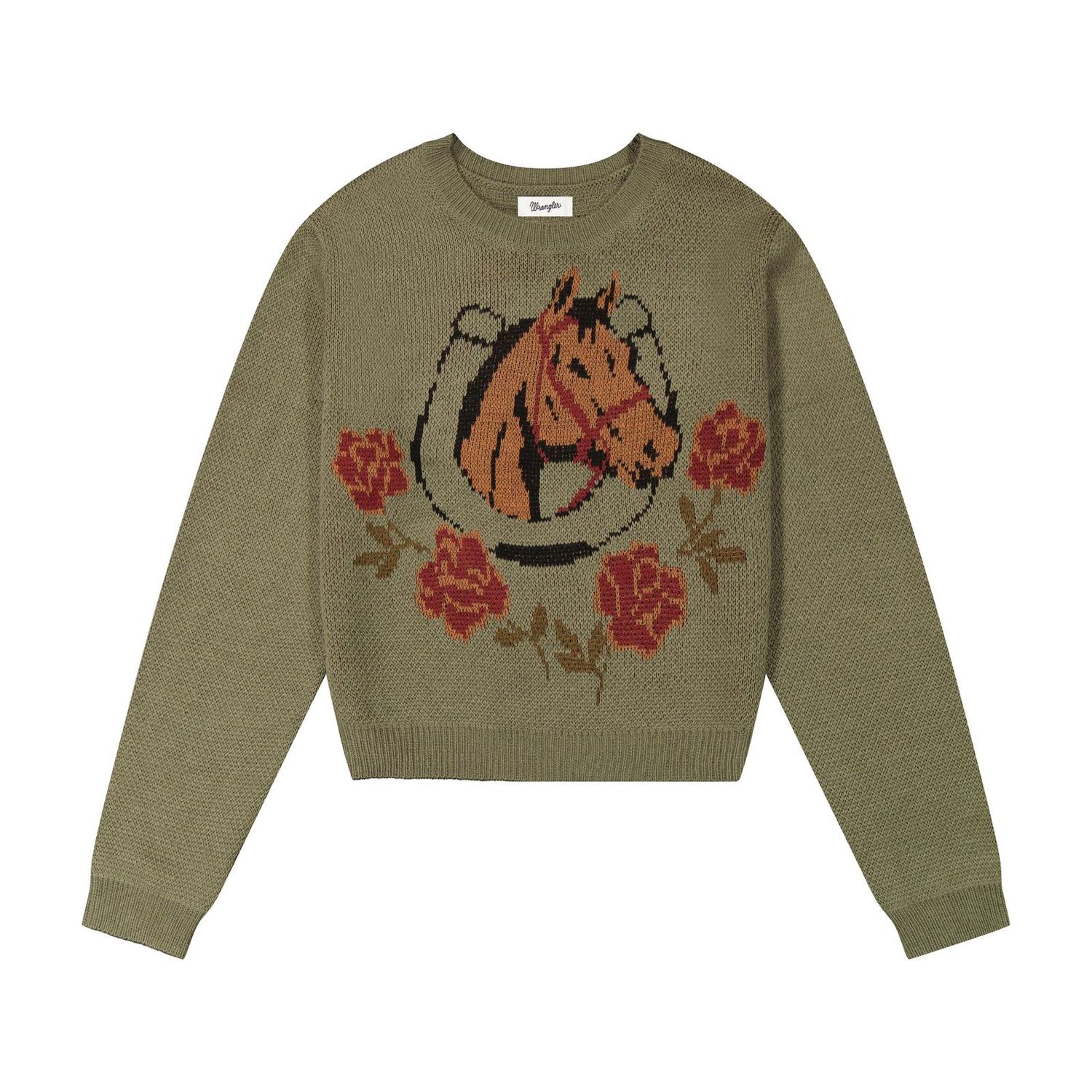 Wrangler Retro Vintage Sweater Crew - Green