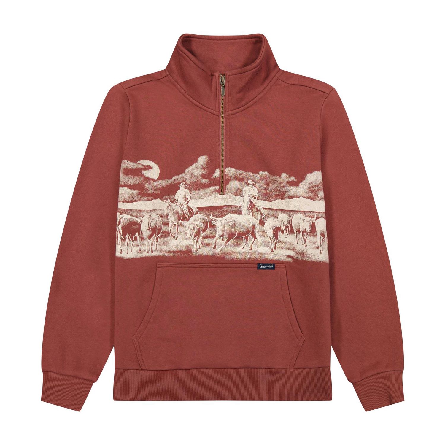 Wrangler Retro Americana 1/4 Zip Sweatshirt - Rose