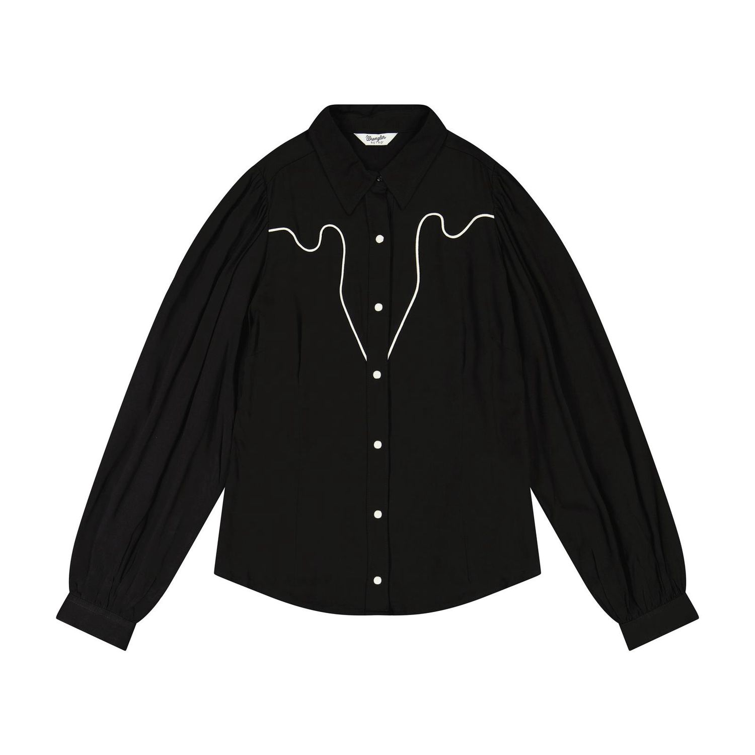 Wrangler Retro Punchy Western Blouse - Black