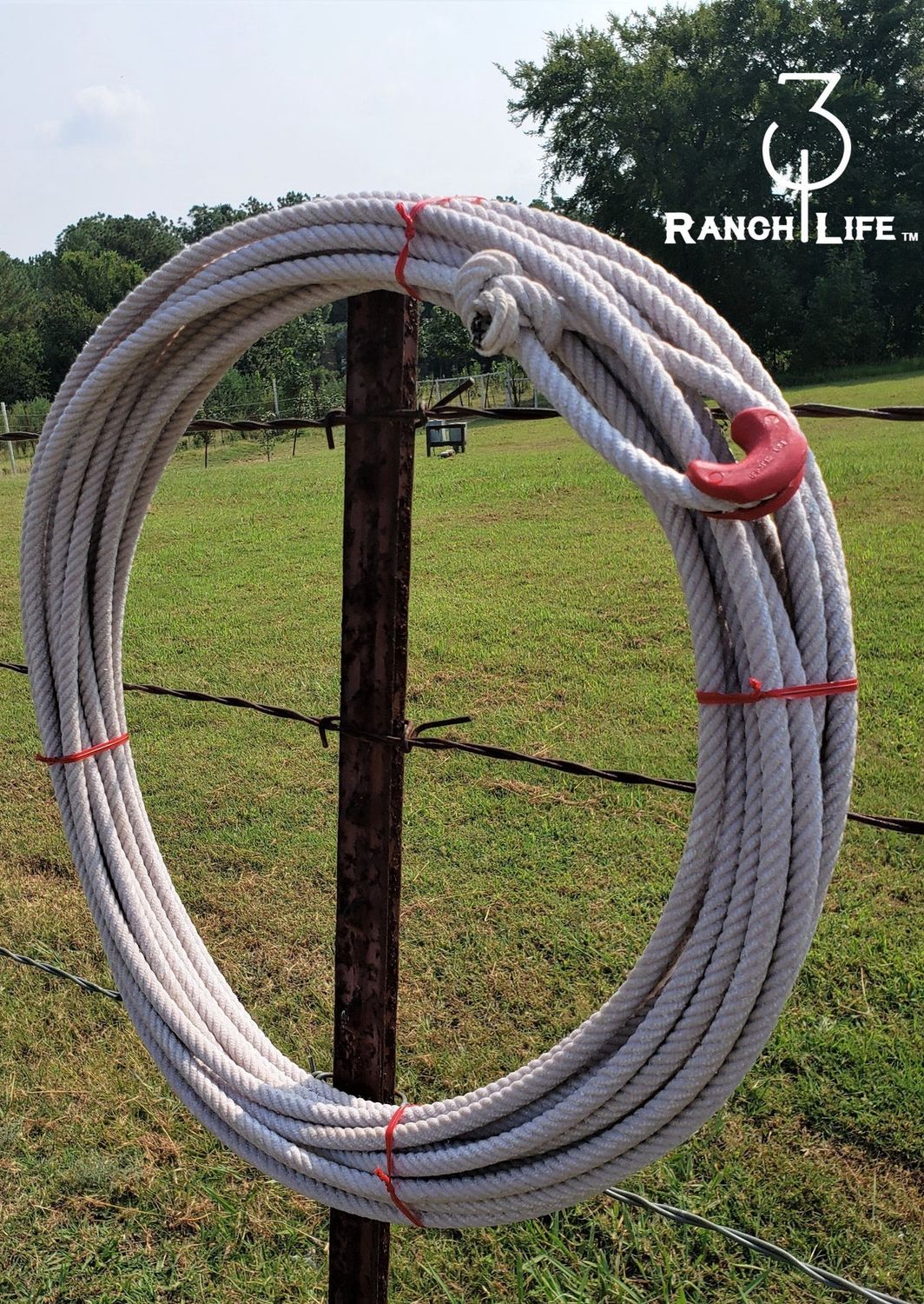 3/8  Waxed Cotton Ranch Rope - 60'