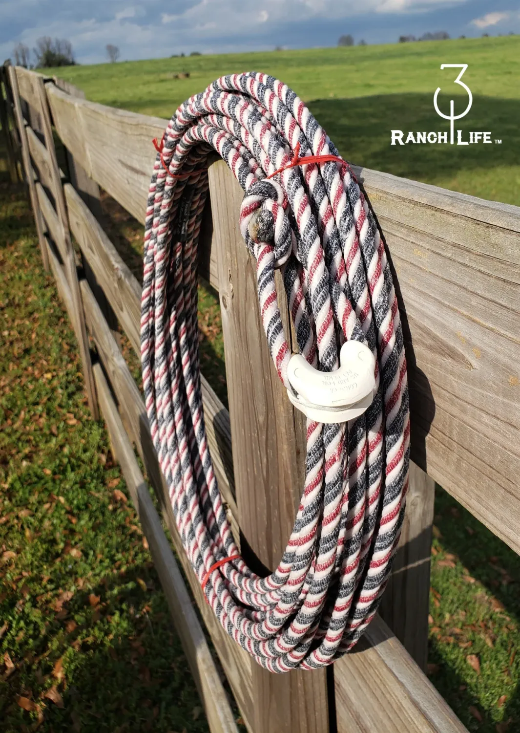 5/16 wax cotton - Assorted Colors  - 50’, COLOR: Black White Red