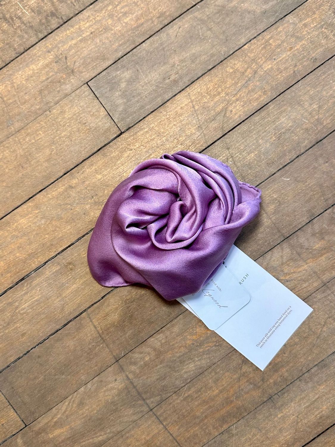 Hand Dyed Silk Wild Rag - Lilac - 19" x 19" - Rusty Sagebrush