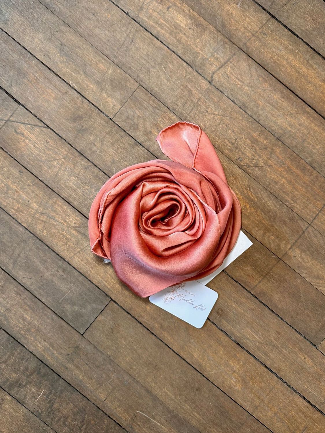 Hand Dyed Silk Wild Rag - Pink - 35" x 35" - Rusty Sagebrush