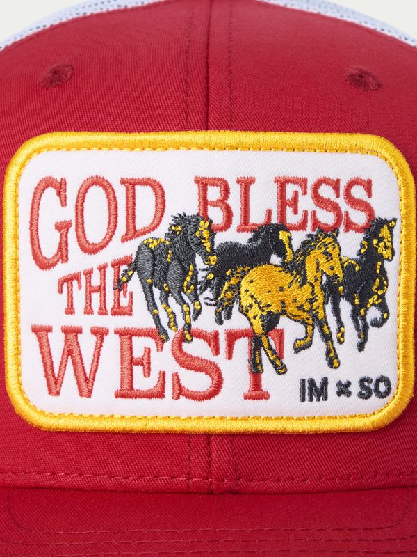 Bless the West Snapback Ian Munsick x Schaefer Outfitter - Red