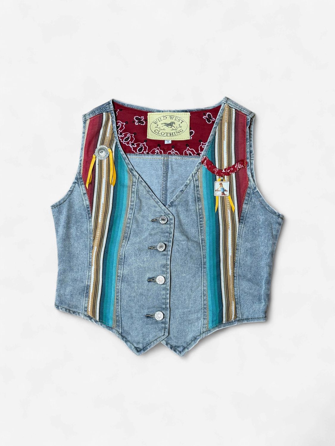 Custom Denim Fringe Vest