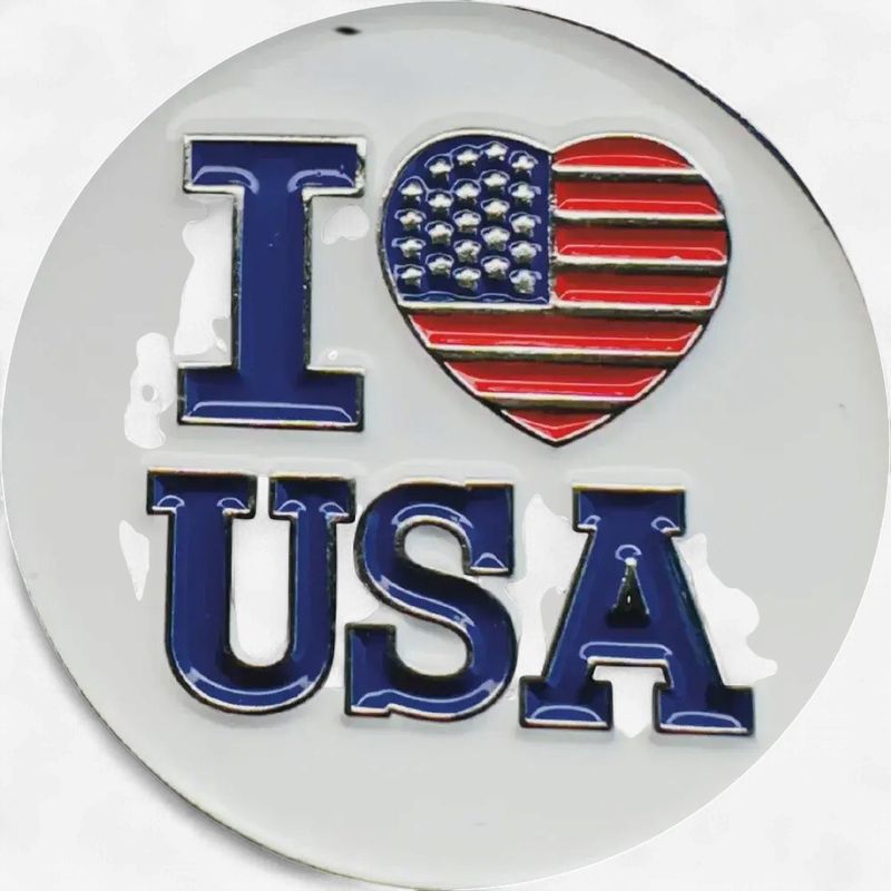 Magnetic USA Hat Pin - I Love The USA