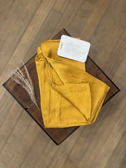 Hand Dyed Silk Wild Rag - Marigold - 35" x 35" - Rusty Sagebrush