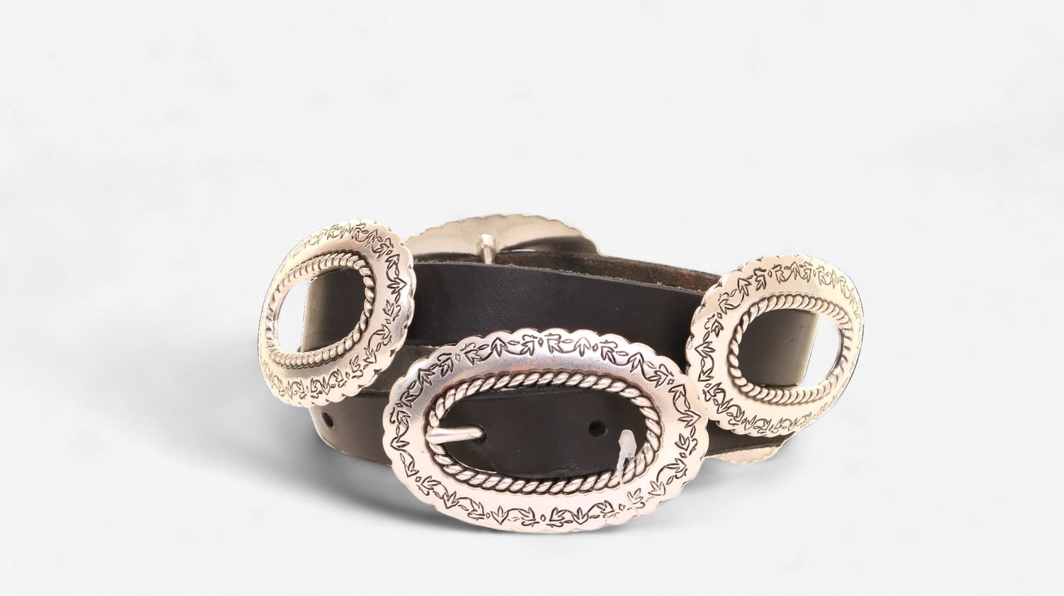 Black Harness Concho Belt