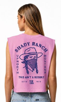 Women's Shady Ranch Muscle Tee - Faded Pink