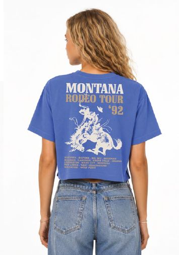 Women's '92 Tour Crop Tee - Faded Lapis