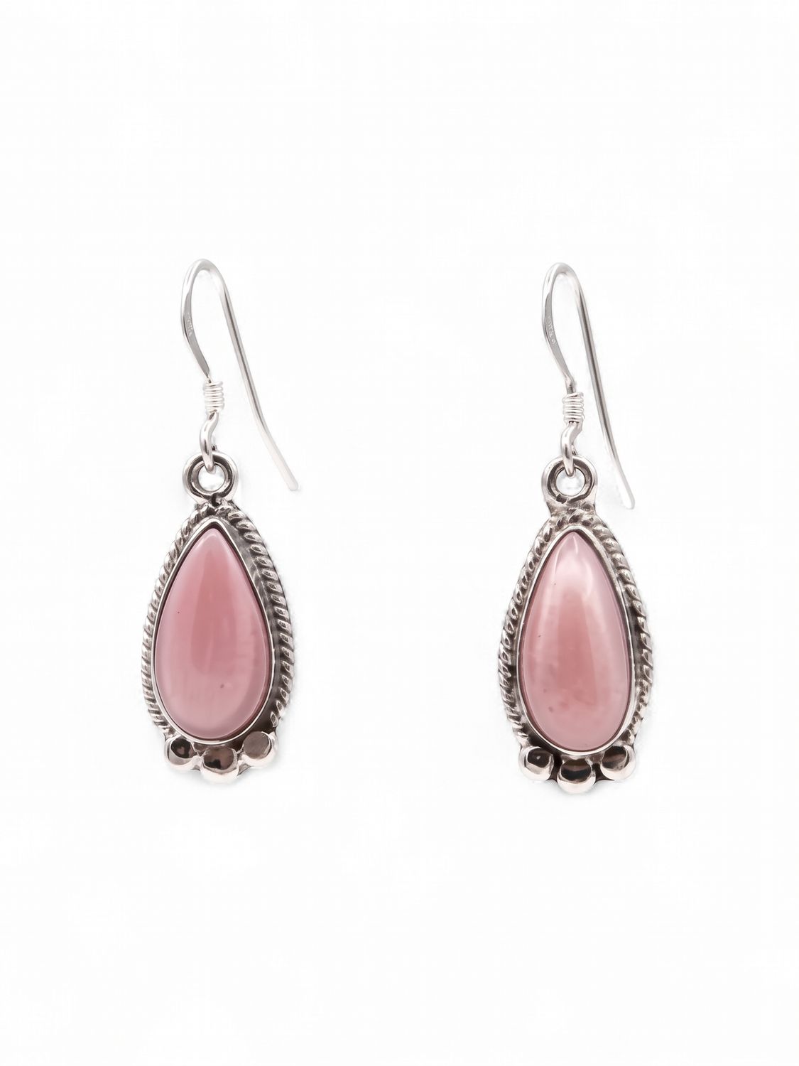Navajo Handmade Pink Conch Earrings - Sharon McCarthy
