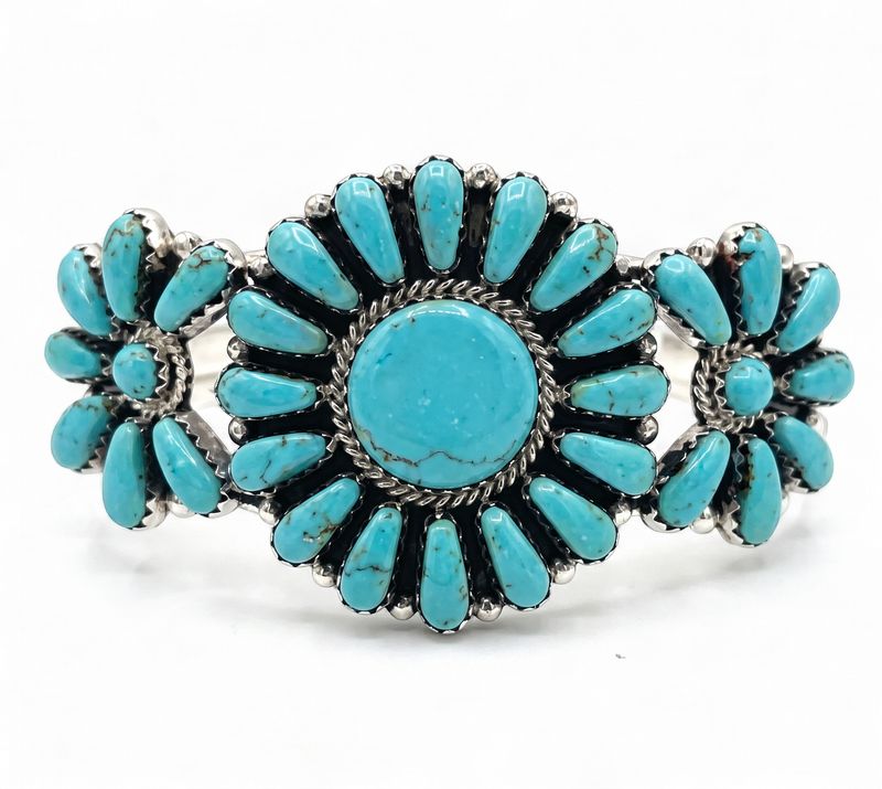 Navajo Handmade Turquoise Bracelet - Rose Williams