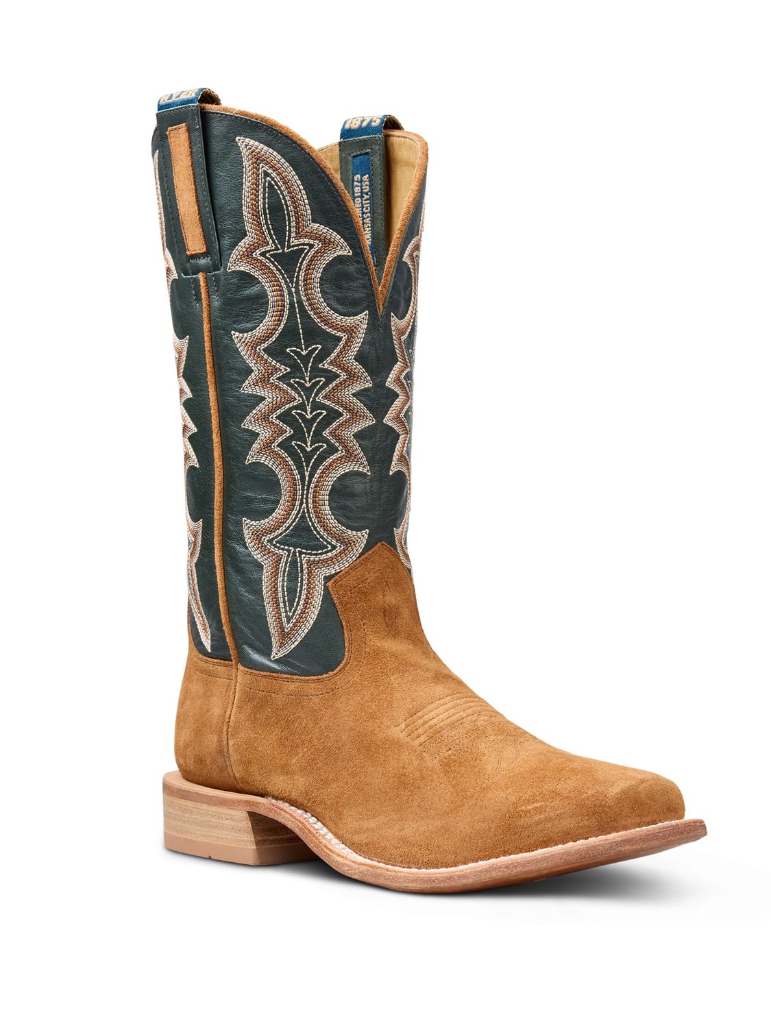 Hyer Mens Holton Rusted Napped Roughout &amp; dark green