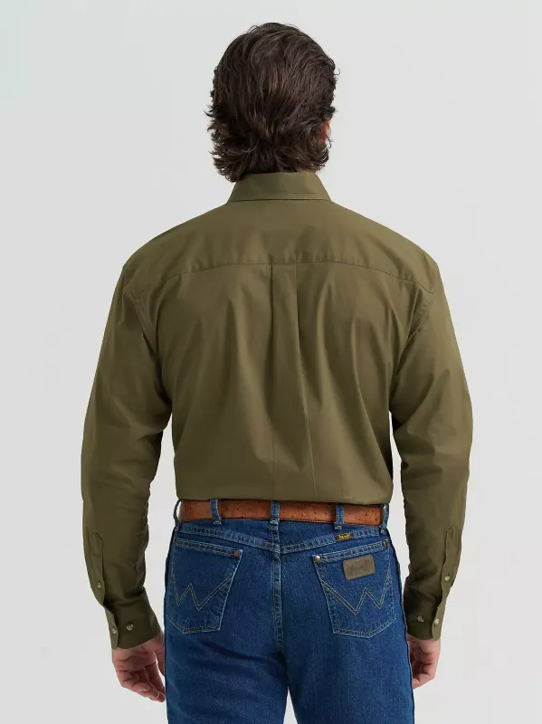 Wrangler® George Strait Collection One Pocket Long Sleeve Shirt - Green