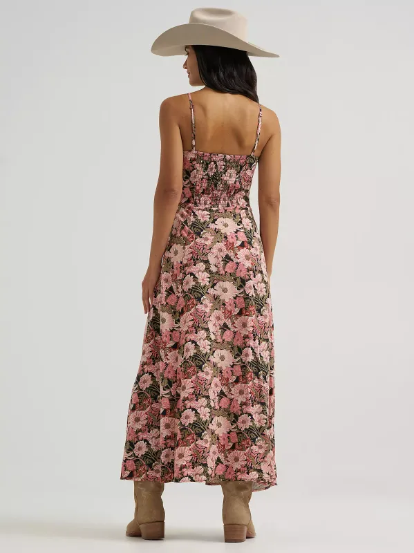 Western Tank Maxi Dress - Pink Floral