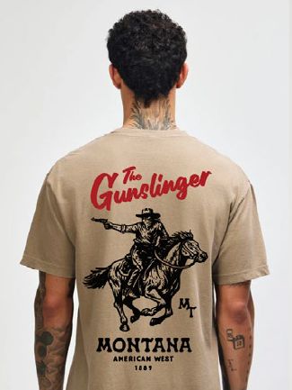 Gunslinger Tee - Faded Army - Arden Collective