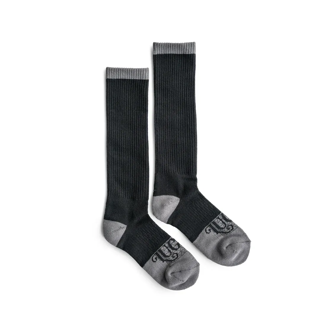The Cowboy Sock - Black Gray - Performance Boot Socks
