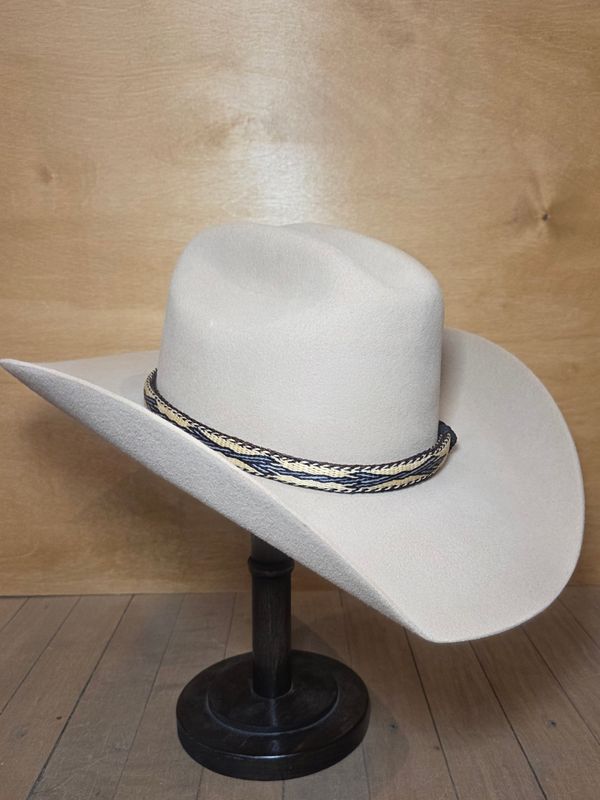Hand Hitched Horsehair Hat Band #233 - Montana Creations