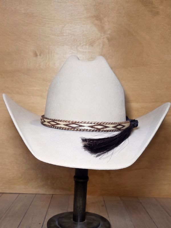 Hand Hitched Horsehair Hat Band #213 - Montana Creations