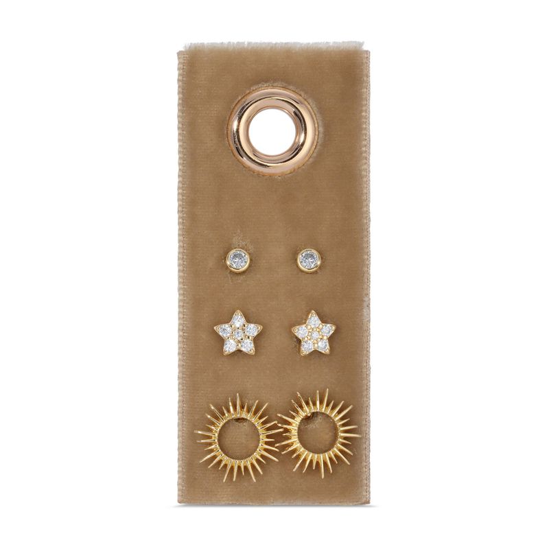 Star and Sun Velvet Stud Gift Set