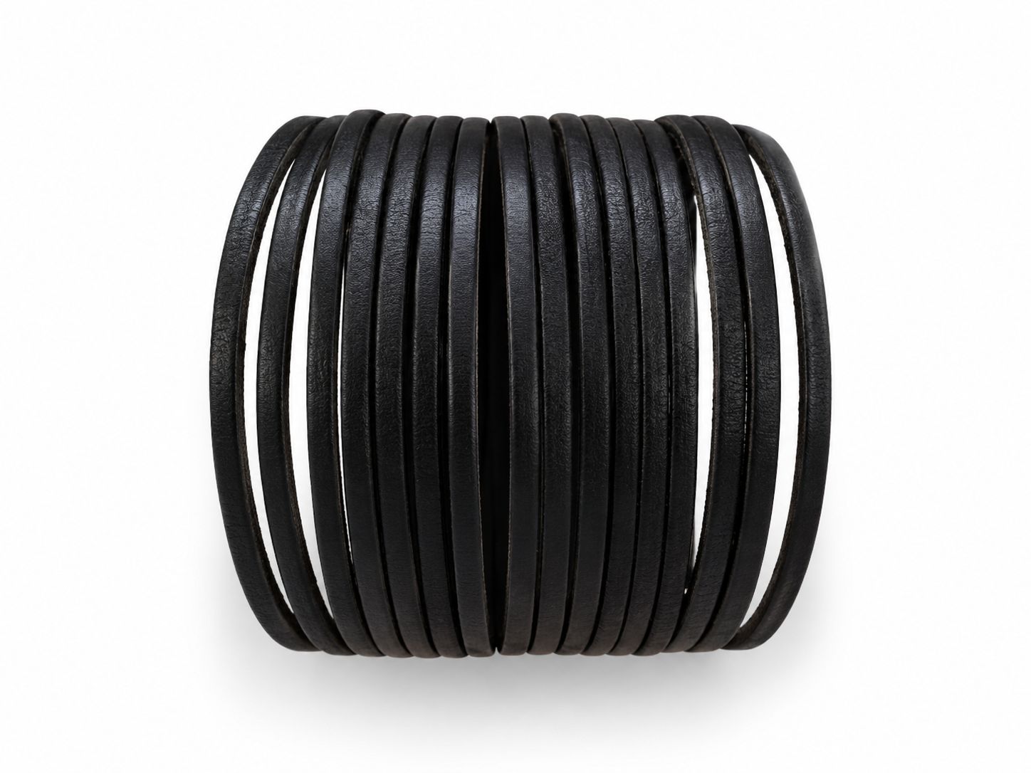 Corey Leather Bracelet - Black