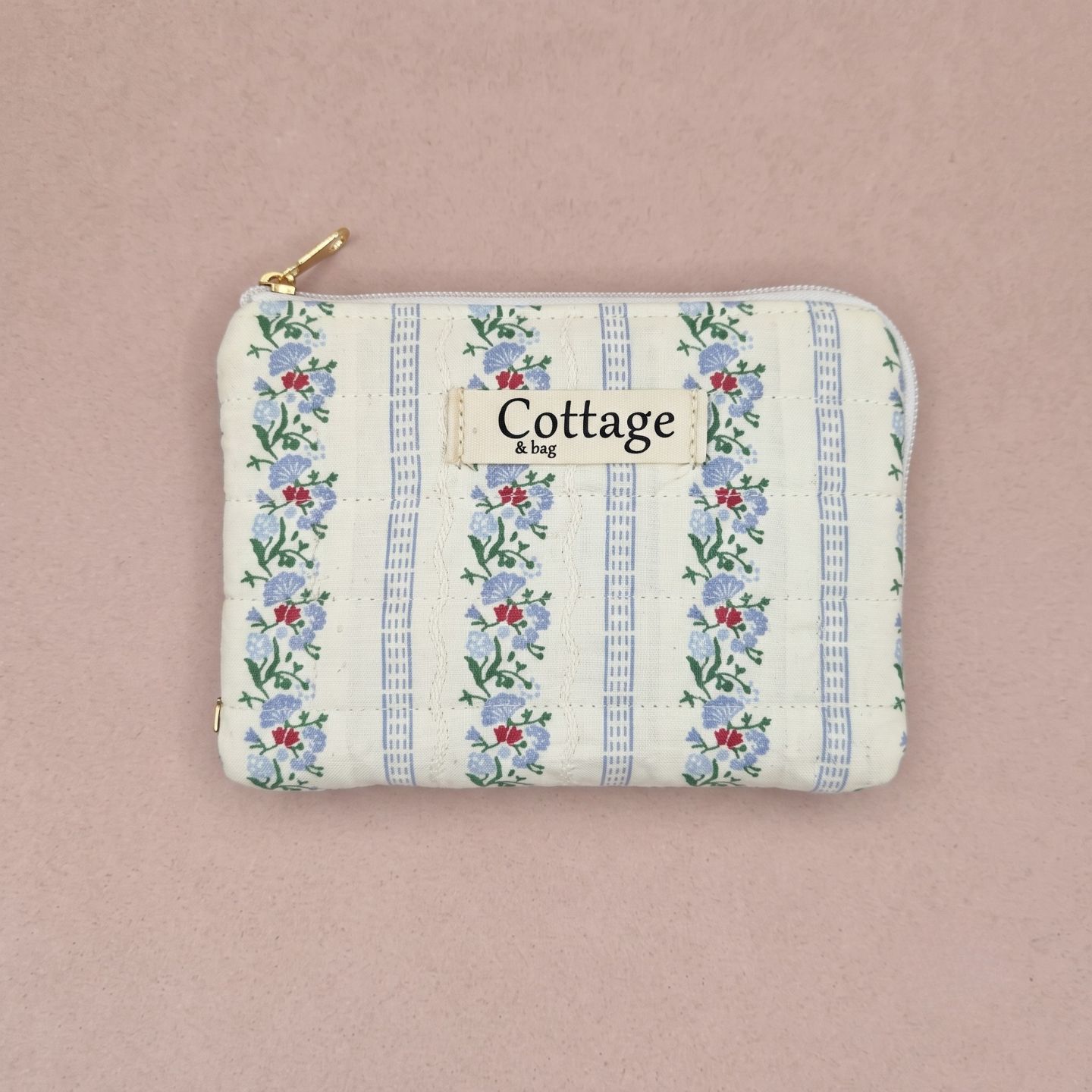 Cotton Jewelry Holder - Blue Colored stripe