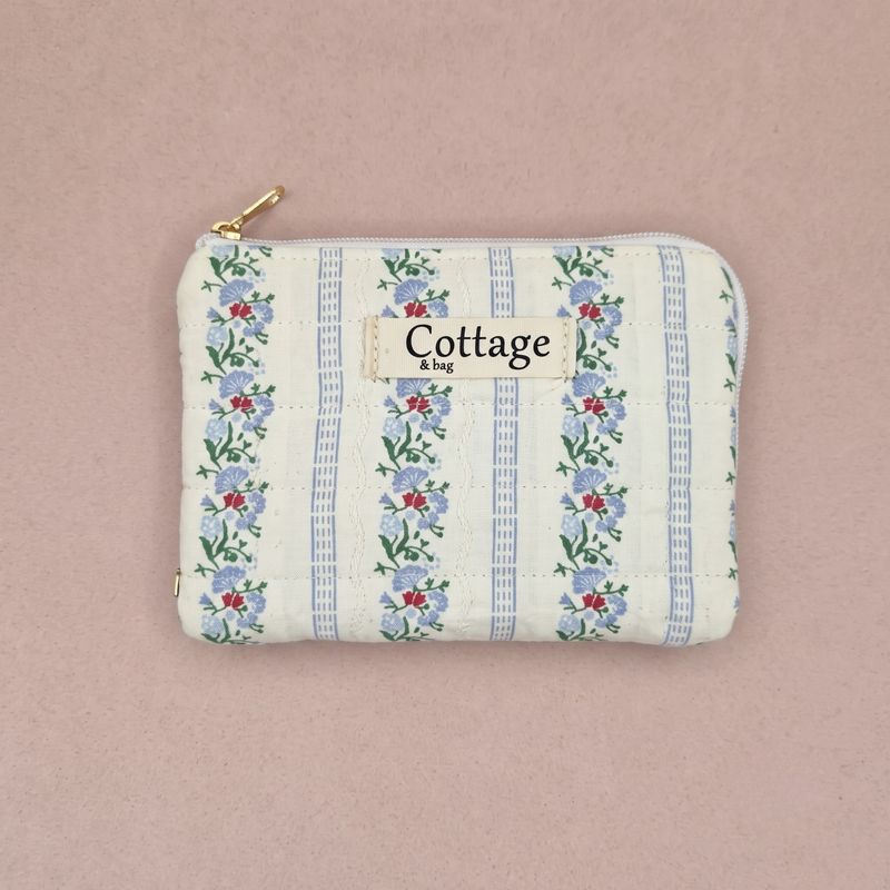 Cotton Jewelry Holder - Blue Colored stripe