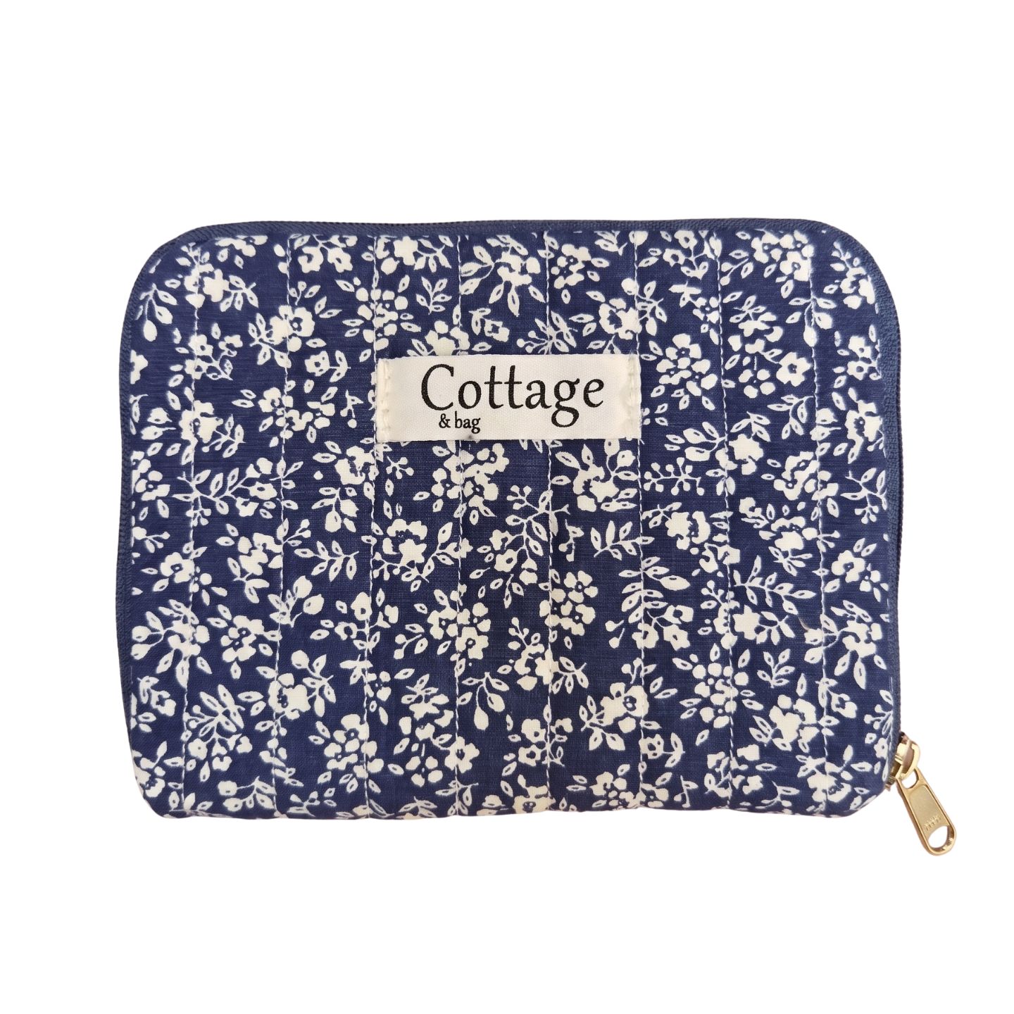 Cotton Jewelry Holder - Solid Navy Bouquet