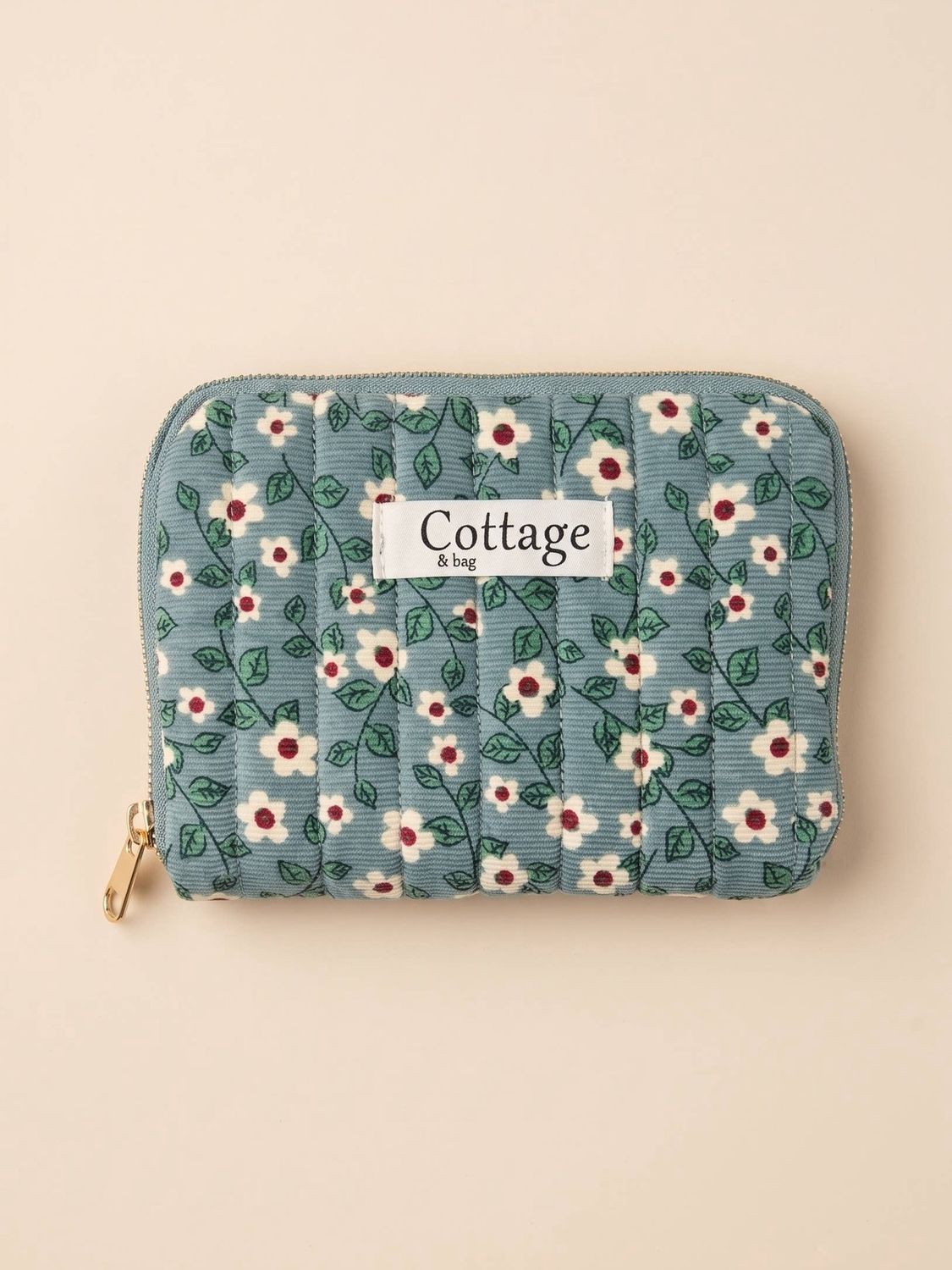 Cotton Jewelry Holder - Petite Blanche Vert