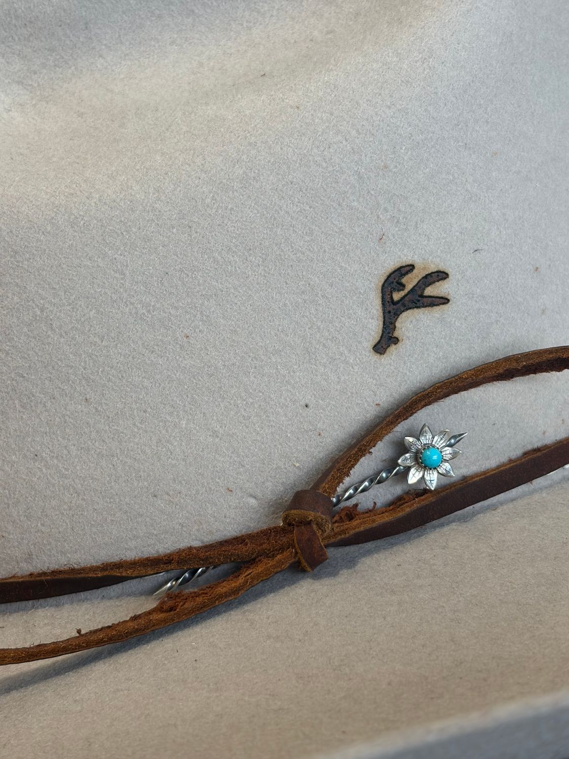 Turquoise Flower Hat Toothpick