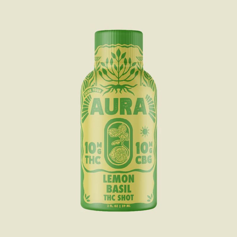 Aura 10mg THC Shot Lemon Basil3.3