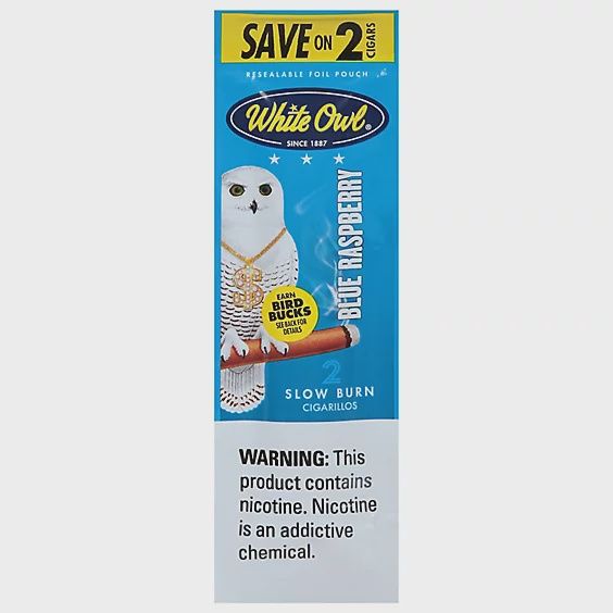 White Owl Cigarillo 2pk Blue Raspberry