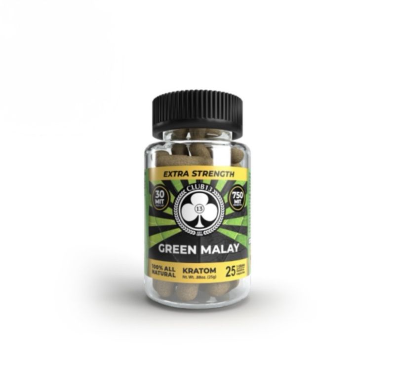 Club 13 Extra Strength - Green Malay 25 Caps