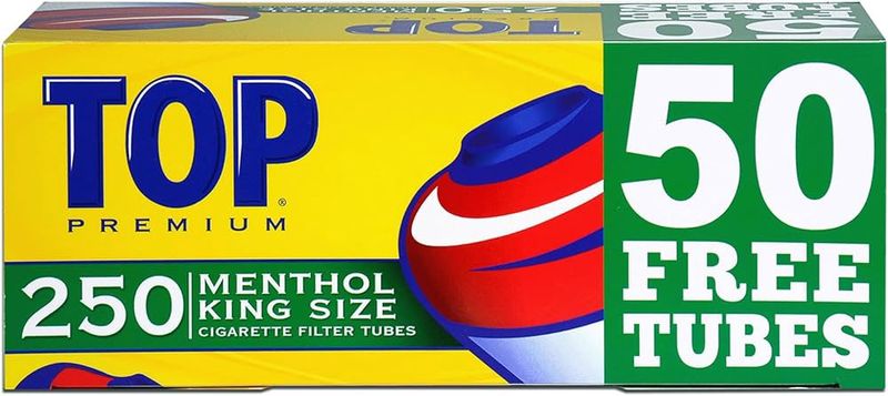 Top Menthol King Size Cig Filter Tubes 250