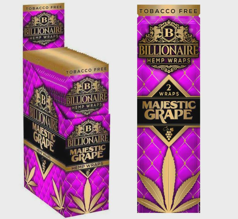 Billionaire Hemp Wrap - Majestic Grape 2pk