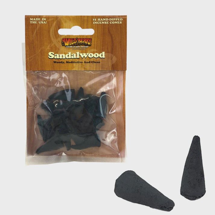 Wildberry - Sandalwood Incense Cones - 15 Pack